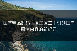 国产精品乱码一区二区三｜引领国产原创内容的新纪元
