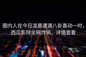 圈内人在今日凌晨遭遇八卦轰动一时，西瓜影院全网炸锅，详情查看