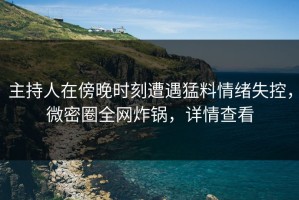 主持人在傍晚时刻遭遇猛料情绪失控，微密圈全网炸锅，详情查看