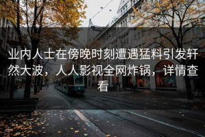 业内人士在傍晚时刻遭遇猛料引发轩然大波，人人影视全网炸锅，详情查看